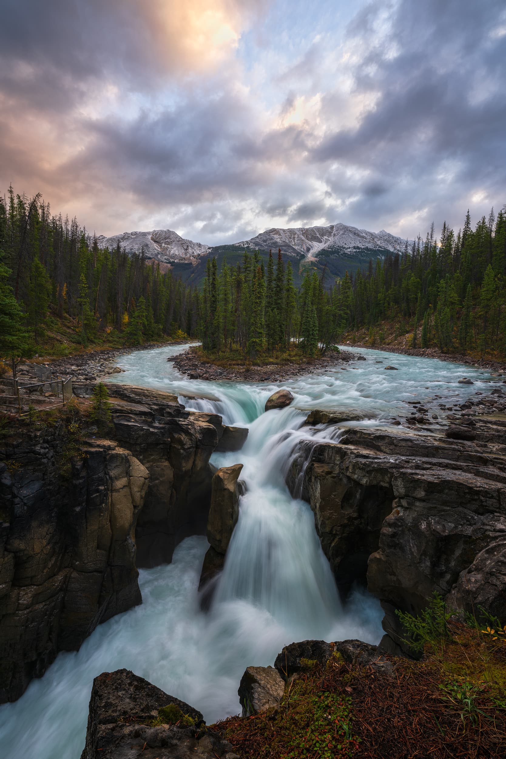Sunwapta Falls Sunrise landscape photography print