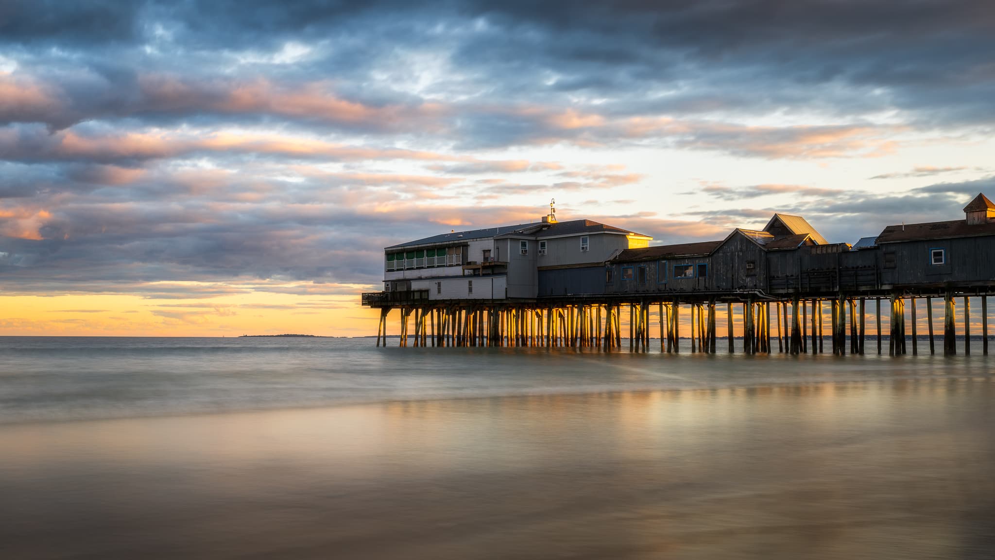 Old Orchard Beach Pier landscape photography print